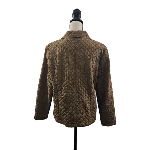 RQT Women’s Size Large Quilted Floral Embroidered Blazer Jacket - Picture 15 of 16